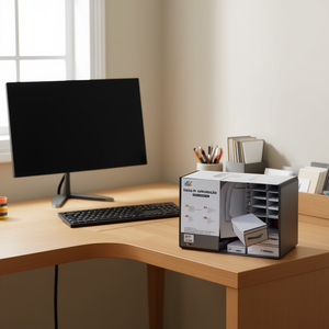 Scatola portaoggetti rettangolare pieghevole in tessuto Mnj 45x30x20cm con coperchio, design moderno minimalista per l'organizzazione di casa e ufficio - Product Image 3