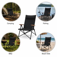 Chaise pliante de camping d'extérieur, portable, réglable, en alliage d'aluminium, dossier haut, chaise Sea-Dog, mobilier d'extérieur, style décontracté