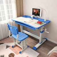 Table d'étude pour enfants, bureau d'écriture pour élèves du primaire, mobilier de classe réglable, ensemble scolaire