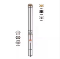 Pompe à eau submersible monophasée haute pression à moteur DC pour l'irrigation agricole et le forage de puits profonds, personnalisable OEM