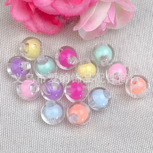 Acrylic Round <b>Beads</b> 8-10mm Inner Colored For Bracelet Making DIY Jewelry Accessories Bulk Wholesale Yiwu Origin - Product Image 1