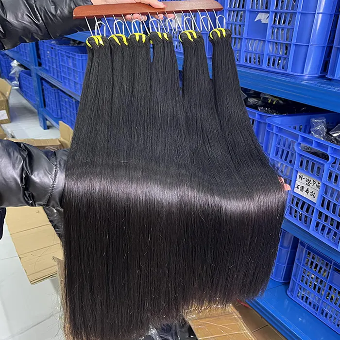Extension capelli crudi vergine peruviano naturale Numan fasci di capelli all'ingrosso Bundle di capelli lisci