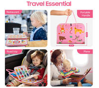 Tableau d'activités Montessori, jouets d'éveil, cadeau d'anniversaire, livre d'activités, jouets sensoriels, activités éducatives pour tout-petits, jouet de voyage avion voiture