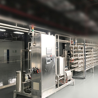 Stérilisateur commercial UHT tube-in-tube avec contrôle PLC pour les usines de transformation de jus et de confiture, acier inoxydable SUS 304, capacité de 1 à 8 TPH