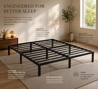 Offre Spéciale – Cadre de Lit en Métal Robuste au Design Moderne pour Chambre, Appartement, École – Taille et Couleur Personnalisables – Durable