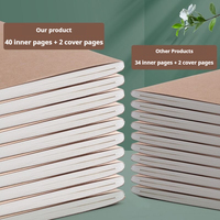 Cahiers en kraft épais en gros avec logo personnalisé, couture de haute qualité, 40 feuilles A4/A5/B5, utilisation promotionnelle