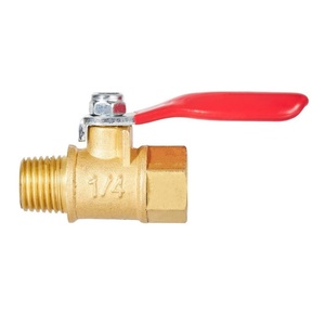 1/4" NPT Male X 1/4" NPT Female Tubing Fitting Straight Coupling <b>Adapter</b> Brass Ball Valve Shut Off <b>Switch</b> - Product Image 5
