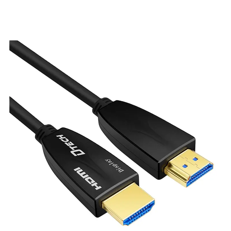 Tüm satış DTECH HDMI Fiber optik kablo 10m HDR HDCP2.2 4K HDMI Fiber optik kablo TV stüdyo için