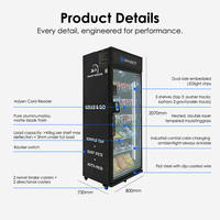 Máquina Expendedora Inteligente de Snacks con Pago por Tarjeta y Cámara IA, Nueva Máquina Expendedora para Gimnasios, Máquina Expendedora de Jugos y Refrescos, Enfriador Inteligente con Cámara