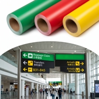 Rouleau de vinyle PVC auto-adhésif coloré mat/brillant pour découpe au plotter, film résistant aux UV et à l'eau, écologique pour décalcomanies de fenêtre