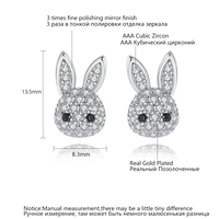 Boucles d'oreilles pour bébé fille LUOTEEMI, tendance mode 2025, bijoux en zircone cubique, boucles d'oreilles coréennes pour femmes, mignonnes et tendance, en forme d'animaux