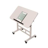 Escritorio Plegable Móvil con Ruedas y Altura Ajustable, Escritorio para Estudiar, Escritorio para Computadora para Estudiantes, Uso en el Hogar, Dormitorio Minimalista