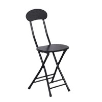Chaise d'ordinateur en fer avec dossier, design simple et pliable, pour la maison, la salle à manger, la formation, les étudiants, le dortoir, le bureau