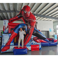 Château gonflable commercial pour enfants, château gonflable Spiderman, toboggan à obstacles, combo château gonflable, toboggan aquatique