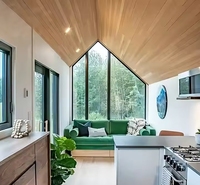 Maison préfabriquée moderne de luxe portable, structure en acier modulaire préfabriquée, maison en acier moderne