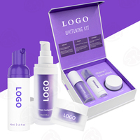 Produit Phare Kit 3 en 1 Personnalisé au Logo Mousse Dentifrice Blanchissante Violette et Poudre
