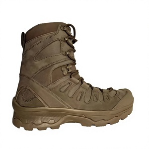 Botas de Senderismo Ligeras e Impermeables para Todas las Estaciones, Calzado de Trekking para Exteriores DF26, Botas Tácticas de Cuero Color Desierto - Product Image 4