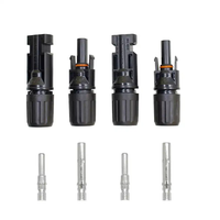 Connecteur solaire compatible MC..4, couple mâle et femelle, étanche IP67, pour câble solaire 2,5/4/6 mm²
