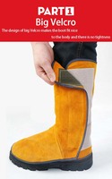 Bottes de travail en cuir en gros, chaussures de protection pour la soudure, bottes de sécurité pour les travailleurs
