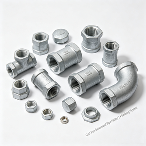 Raccord en fonte malléable galvanisé, té fileté égal et réducteur pour système de plomberie - Product Image 5