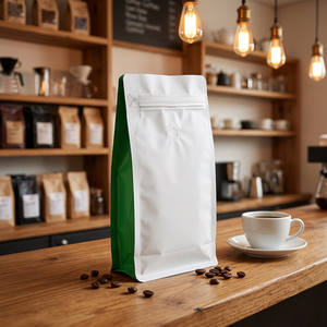 Bolsas de Café con Fondo Plano Impresas Personalizadas de Grado Alimenticio, Bolsas de Embalaje con Cierre de Cremallera de Papel de Aluminio para Alimentos, Comestibles y Regalos - Product Image 2
