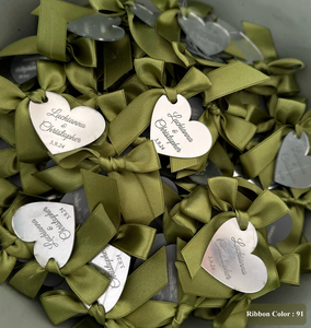 Etiquetas de Acrílico Personalizadas con Forma de Corazón y Rectángulo, Espejo Plateado y Dorado Rosa, Recuerdo de Boda, Compromiso, <span class=keywords><strong>Nikkah</strong></span>, Regalo con Nombre - Product Image 3