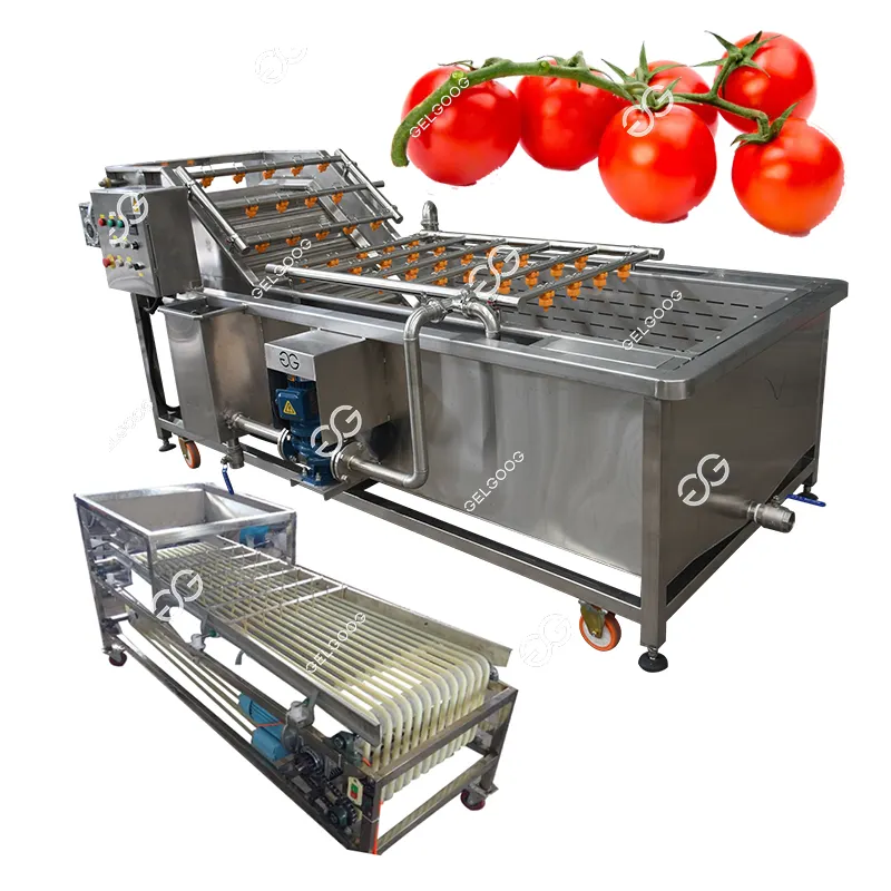 الحفاظ التلقائي الهليون البحر آلة غسيل الخضروات عالية الكفاءة ماكينة لغسل الطماطم الكرزية