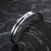 Bracelet viking personnalisé avec symbole d'odin, thor, valknut, à la mode minimaliste, en acier inoxydable, argent, pour hommes et femmes
