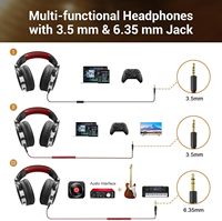 Casque Stéréo Circum-auriculaire Oneodio Pro 10 avec Haut-parleurs Néodyme 50mm, Câble Filaire 3,5mm Professionnel pour Studio et DJ