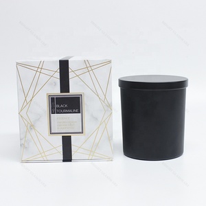 Bright In-stock Custom Logo Recycled Matte Black Glass <strong>Candle</strong> Holders <strong>Lanterns</strong> <strong>Candle</strong> Jars for <strong>Candle</strong> Making - Product Image 1