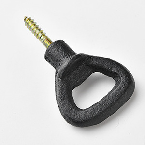 Ouvre-bouteille en fonte noire à fixation murale, poignée robuste pour ouvrir les bouteilles de bière et les boissons - Product Image 2