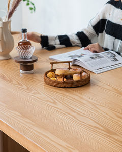 Bàn ăn gỗ sồi trắng Bắc Mỹ nguyên khối, thiết kế hiện đại Bắc Âu, nội thất phòng ăn cho nhà ở, văn phòng, khách sạn, căn hộ. - Product Image 5