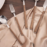 Cuillère fourchette couteau en acier inoxydable moderne dîner Restaurant argenterie couverts ensemble avec poignée en plastique ABS