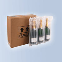 Wraps de coussin de bulle construits des sacs gonflables en plastique de colonne d'air pour la protection des bouteilles de vin