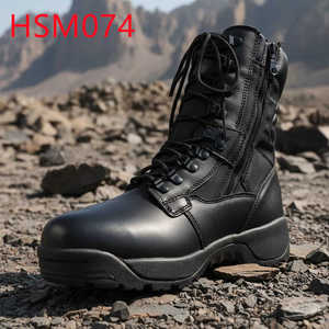 รองเท้าบูทเดินป่า ZYF, Gobi Hiking สี<span class=keywords><strong>ดำ</strong></span>/ทราย รุ่น Marching Boots พร้อมซิปด้านข้าง พื้นรองเท้าทนแรงกระแทกเป็นพิเศษ รองเท้าบูททางยุทธวิธีสำหรับกิจกรรมกลางแจ้ง HSM074 - Product Image 1