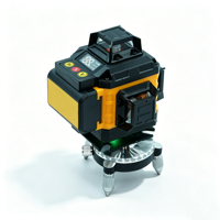 Niveau laser vert 4D 16 lignes avec écran LCD numérique 360° °   Niveau laser à ligne croisée horizontale et verticale auto-nivelant pour la construction