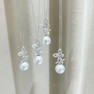 Collar de Perlas de Nácar Blanco Australiano de Partículas Grandes, Plata de Ley S925, Luz Fría, Verde Irlandés, para Mujer, Perla Shijia - Product Image 1