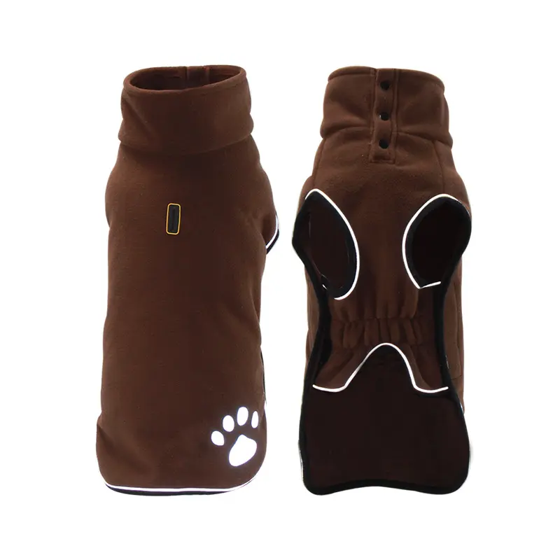Soft Polar Fleece Waterproof Dog Jacket Reflective Pet Suit Clothes Warm Dog Jumpers Clothing