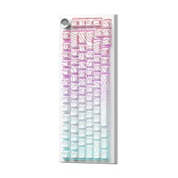 Three Mode Gasket 75% Tri-mode Hot Swap Keycaps PBT 2.4G BT Wireless PBT Side-Printed Keys Mechanical Gaming Keyboard With Knob