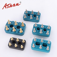 Bloc de bornes de moteur en laiton ASHAN 6 postes TB06501 (55*35 M5) pour câblage de moteur triphasé de machine électrique