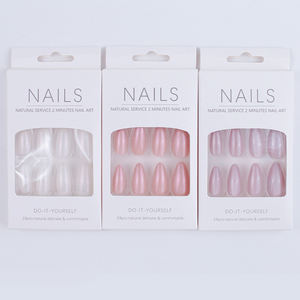 Ongles à Presser Haute Qualité Style Français Œil de Chat Aurore Amande en <span class=keywords><strong>Gel</strong></span> Doux, <span class=keywords><strong>Faux</strong></span> Ongles Autocollants Marque Privée pour Doigts - Product Image 1