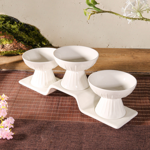 WEIYE, nuevo cuenco de cerámica china para aperitivos de postre altamente blanco, cuenco de comida en forma de <span class=keywords><strong>puente</strong></span> destacado - Product Image 2