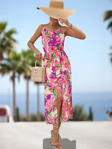 女性のためのカジュアルなオフショルダーノースリーブドレス夏のドレス織りシンプルな鉛筆夏のアイテムエンボス服カスタム