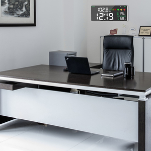 Sonmètre <span class=keywords><strong>mural</strong></span> avec horloge, mesure du bruit de 30 à 130 dBA avec alarme, détecteur de capteur de niveau sonore LED - Product Image 5