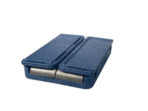 Venta al por mayor plegable ligero 40L aislamiento EPP espuma Chill Cooler Box con patrón de rayas térmico para almacenamiento de alimentos - Product Image 4