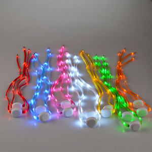 Lacets de chaussures LED lumineux en nylon, lacets LED clignotants pour les fêtes, la danse hip-hop, la course nocturne - Product Image 3