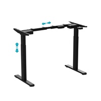 Bureau d'ordinateur ergonomique et sain Bureau debout à double moteur et à hauteur réglable avec design moderne Option assise-debout