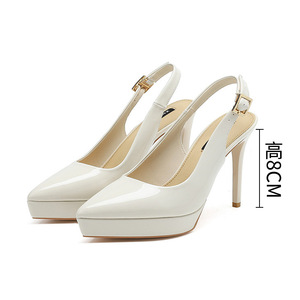 <span class=keywords><strong>2026</strong></span> femmes mode élégante tendance nouvelle tête carrée creuse ligne droite Sexy bout aiguille sandales - Product Image 5