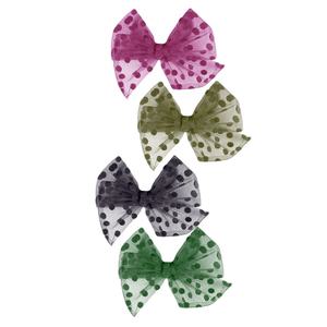 Lazo de pelo de tul con lazos de malla de lunares para pinzas de bebé accesorios para el cabello de niñas <span class=keywords><strong>dulces</strong></span> pinzas de pelo de tul de moda - Product Image 1