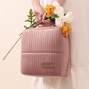 New Eco-Friendly Zipper Soft Handle Durable Portable Medium Capacity Multi-Function Travel Compartment Stand-<b>Up</b> Cosmetic <b>Bag</b> - Product Image 4